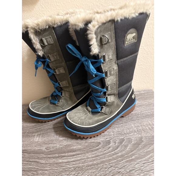 Sorel Womens Tivoli High II NL2094-213 Gray Green Lace Up Snow Boots Size 6 - Picture 7 of 7